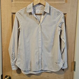 Small Evy's Tree Beige Checkered Button Down Shirt